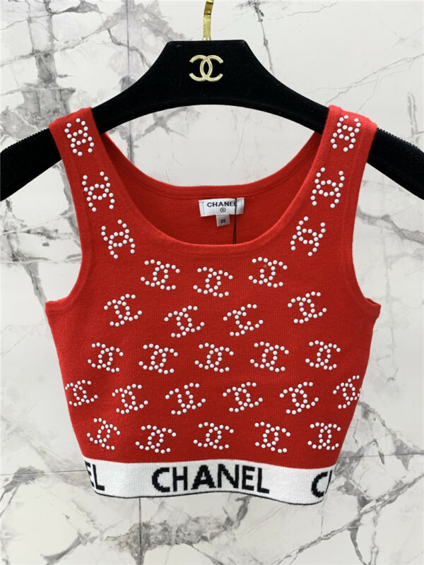 chanel hot diamond logo vest