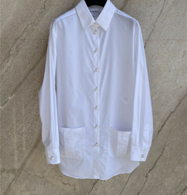 chanel white long shirt