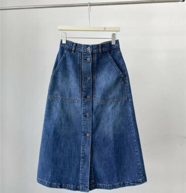 MaxMara hot style high waist denim skirt