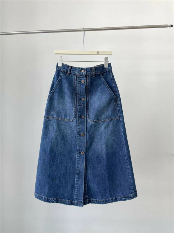 MaxMara hot style high waist denim skirt