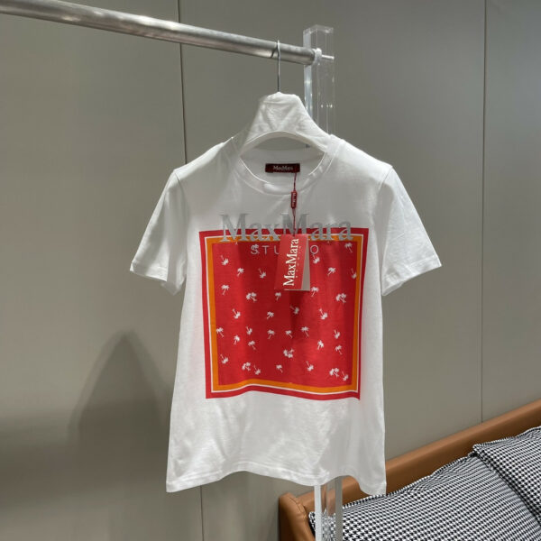 MaxMara WIEN printed cotton short-sleeved T-shirt