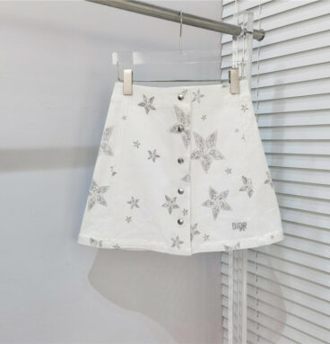 Dior parent-child series limited print denim skirt