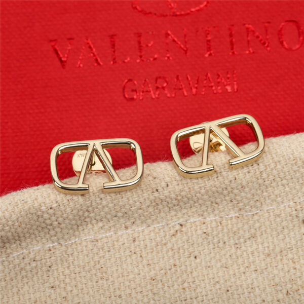 valentino simple and elegant logo logo earrings