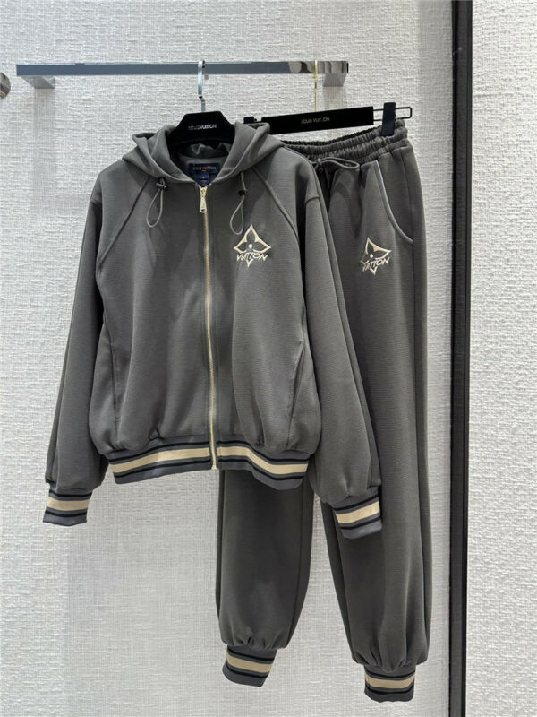 louis vuitton LV embroidered logo tracksuit