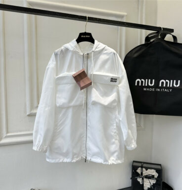 miumiu catwalk style sun protection coat