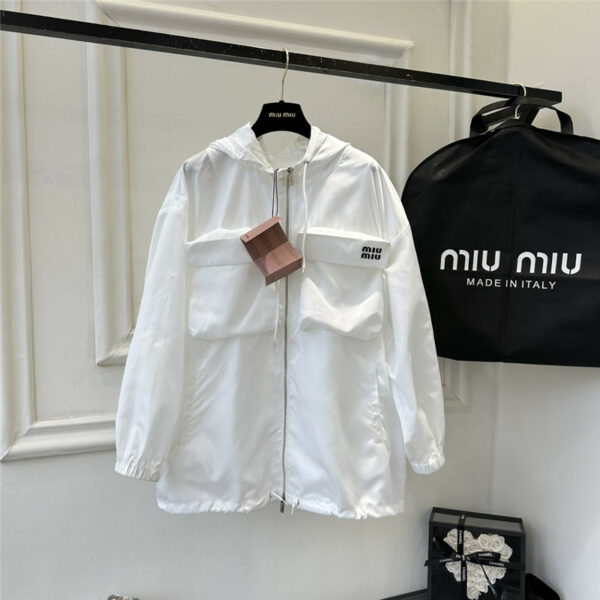 miumiu catwalk style sun protection coat