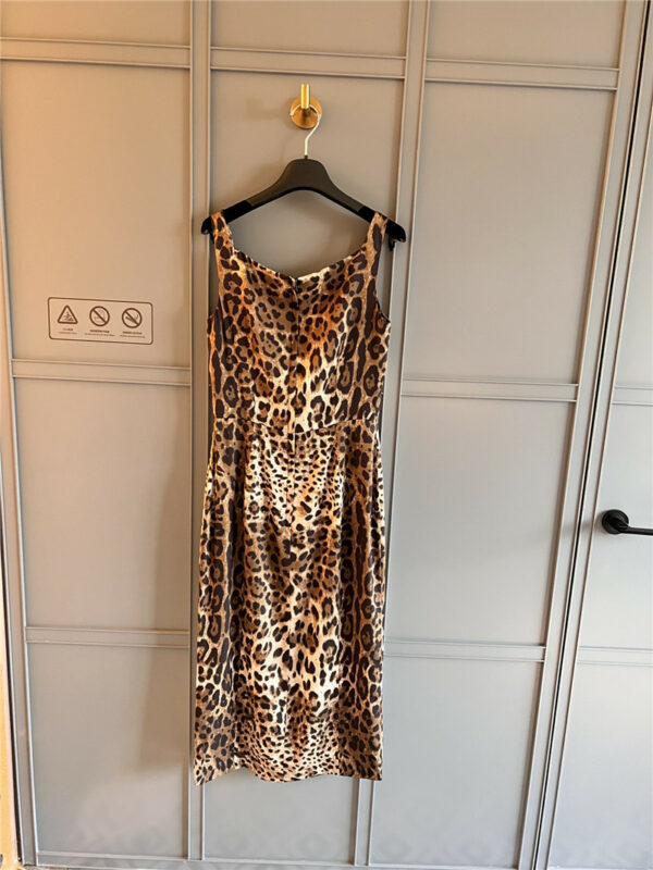 Dolce & Gabbana d&g silk leopard print dress