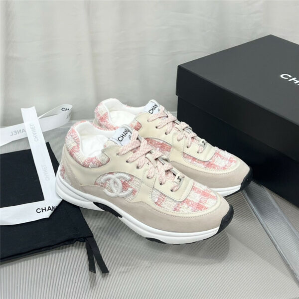 chanel patchwork casual sneakers