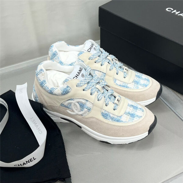 chanel patchwork casual sneakers