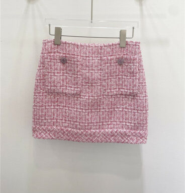 Chanel double pocket pink skirt