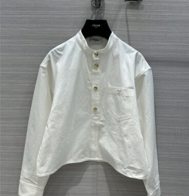 celine cotton oxford white shirt