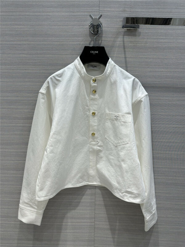 celine cotton oxford white shirt