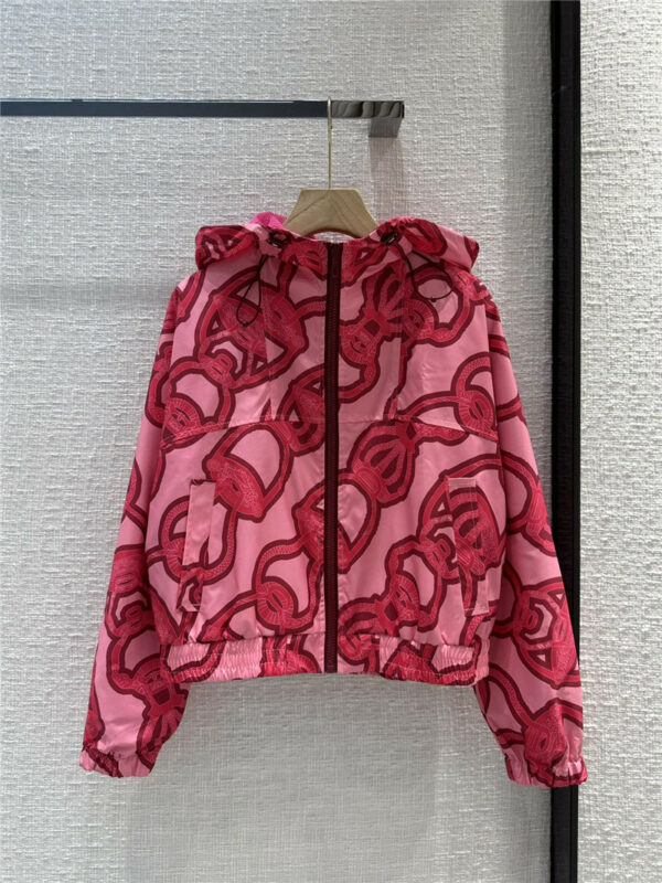 Hermès new color chain printed bag windbreaker jacket