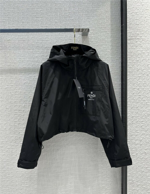 fendi ultra short black jacket