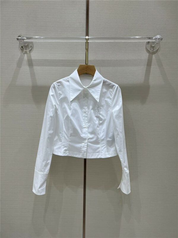 YSL new letter logo embroidery shirt
