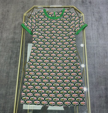 Hermès carriage print short -sleeved dress