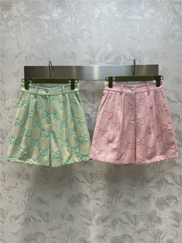GUCCI Macaron color bloom shorts