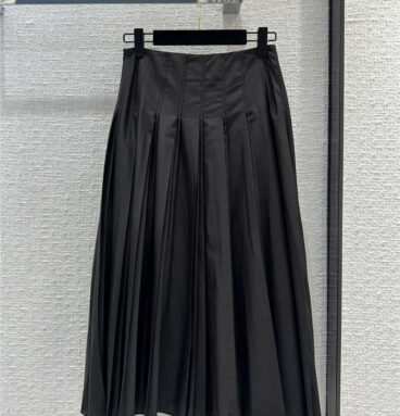 dior high waist pleated long skirt