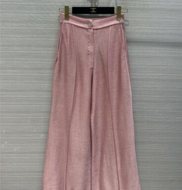 Chanel knitted straight wide leg pants