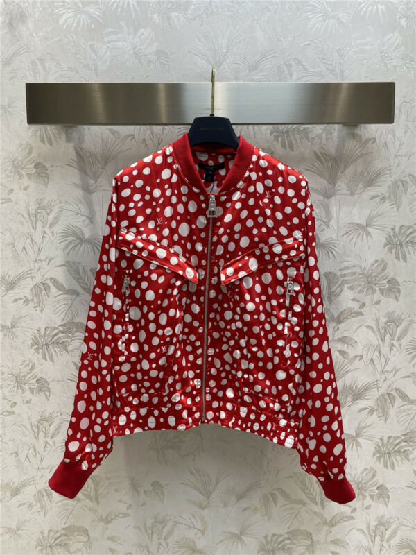 louis vuitton LV Yayoi Kusama red polka dot pattern jacket coat