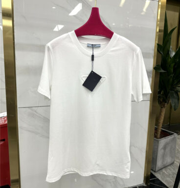 prada chest triangle logo lettering short-sleeved T-shirt