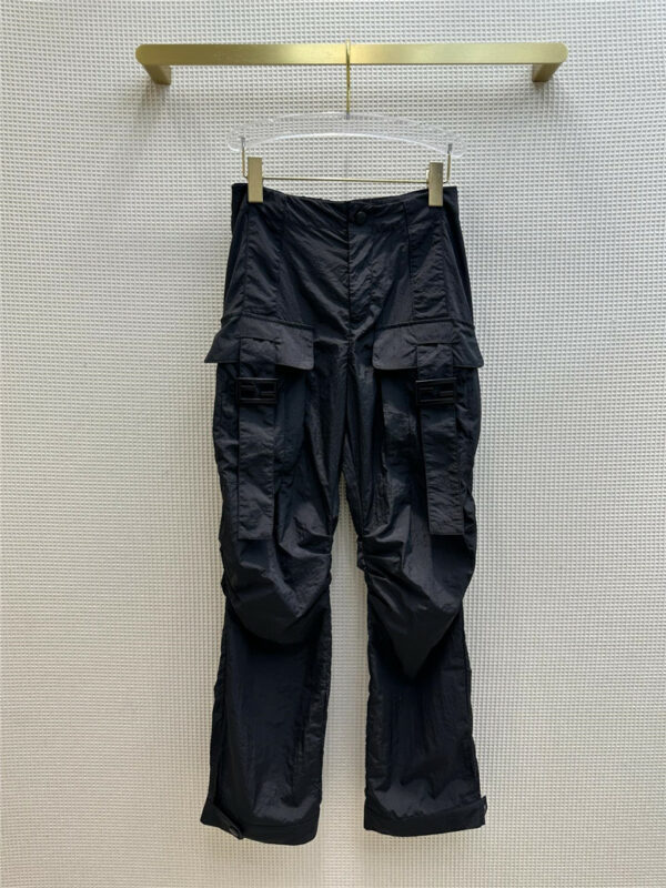 fendi utility style casual streamer trousers
