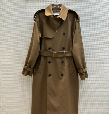 YSL camel silhouette trench coat