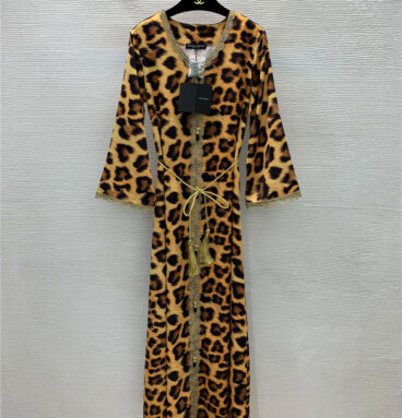 Dolce & Gabbana d&g lace panel leopard dress