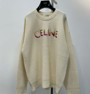 celine new sequin alphabet sweater