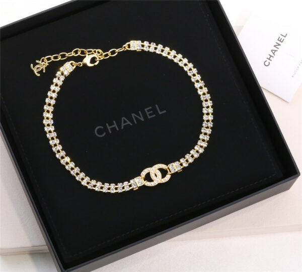 CHANEL Double C Pearl Full Diamond Necklace