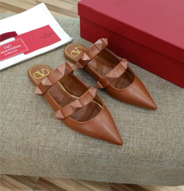 valentino LOGO bronzing sandals