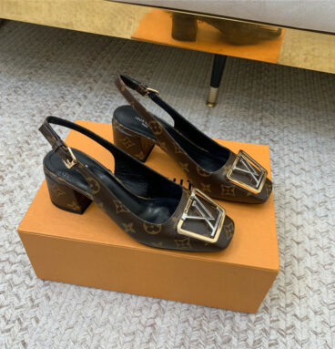 louis vuitton LV classic chunky heel sandals