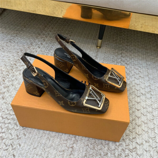 louis vuitton LV classic chunky heel sandals
