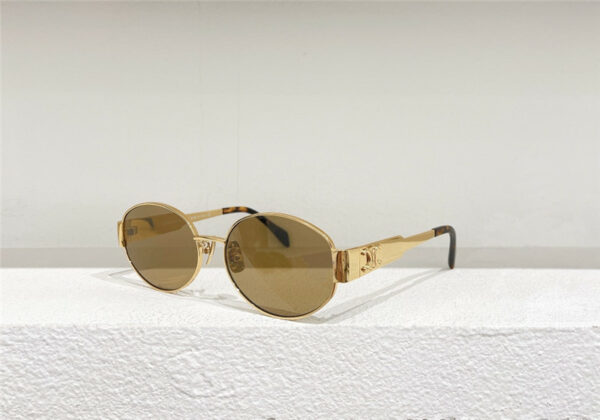 Celine fashionable retro round metal frame sunglasses