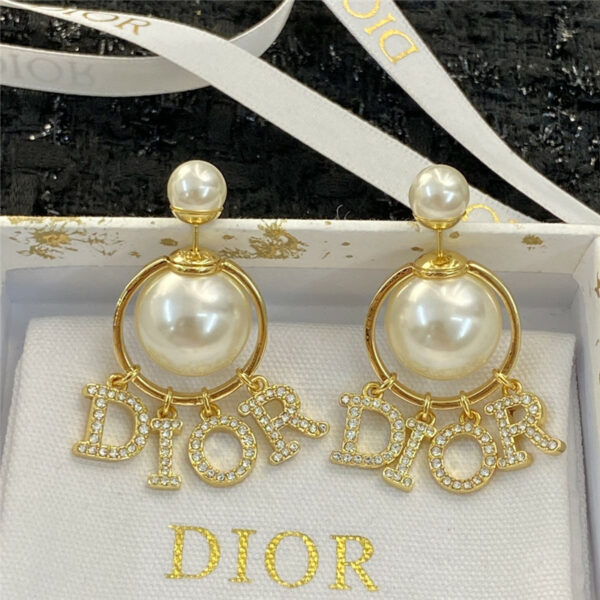 dior handmade diamond stud earrings