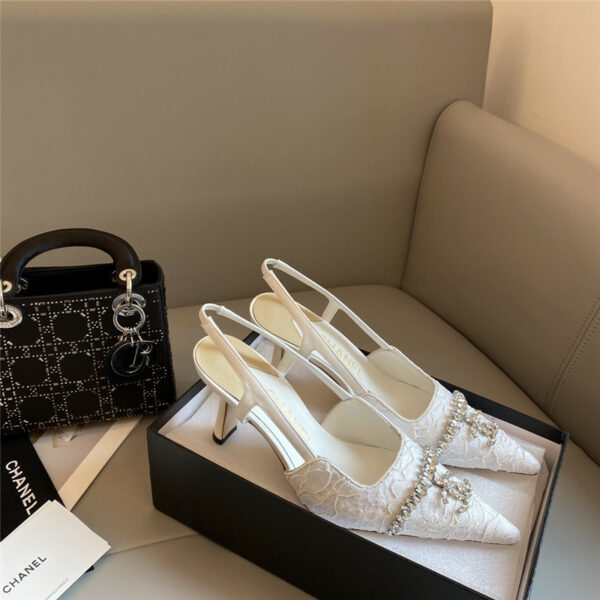 Chanel new medieval series lace high heels