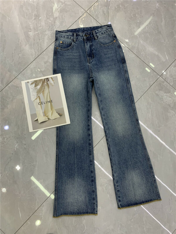gucci gradient flared jeans