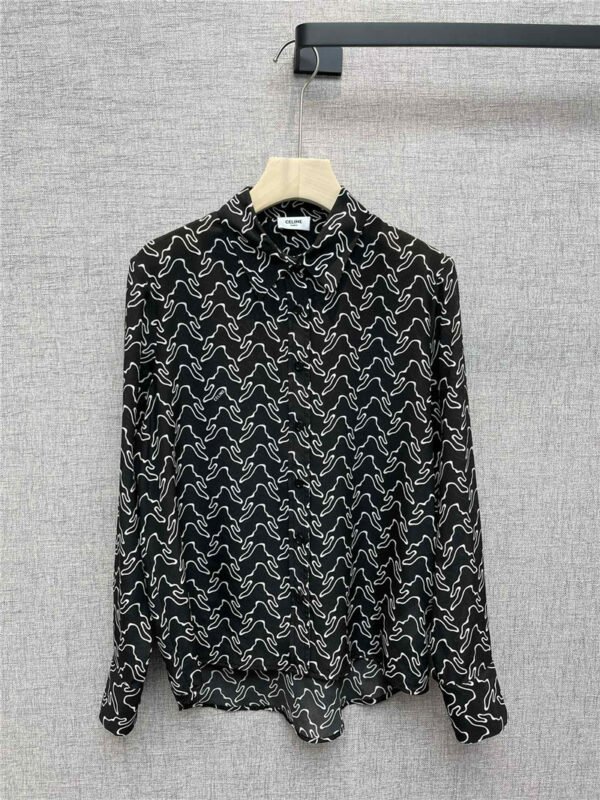 Burberry chain-print silk shirt