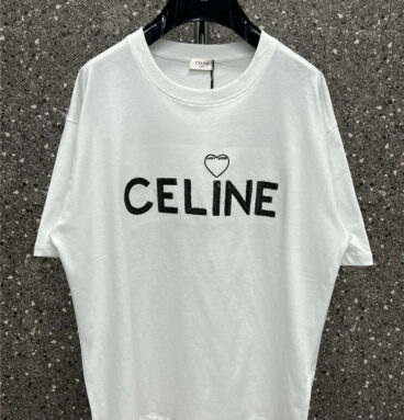celine beaded logo short sleeves