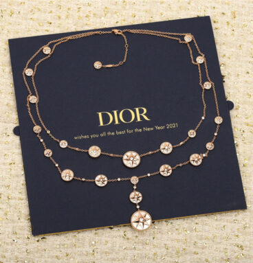 dior compass double necklace