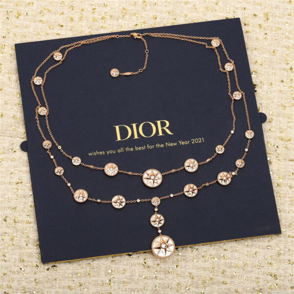 dior compass double necklace