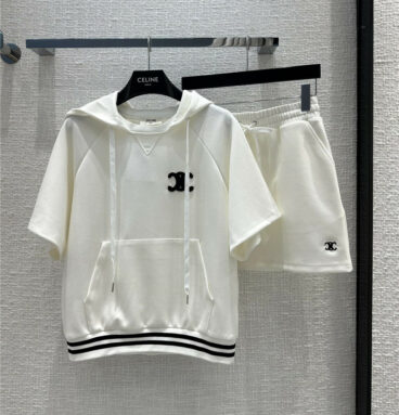 celine baby cotton white sports suit