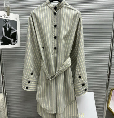 Dior new striped textured dress