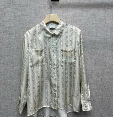 Burberry chain-print silk shirt