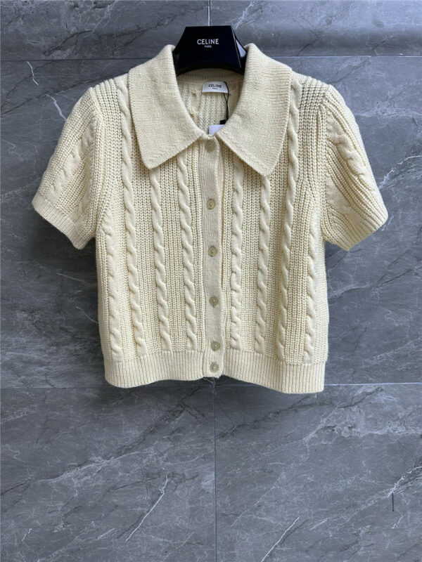 celine twist knitted short sleeves