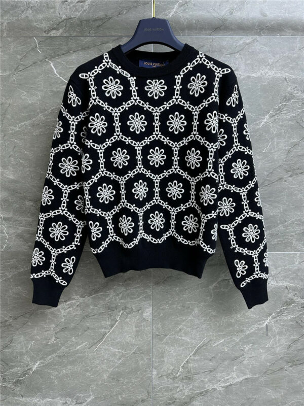 louis vuitton LV hollow carved sweater