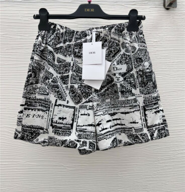Dior Paris map shorts