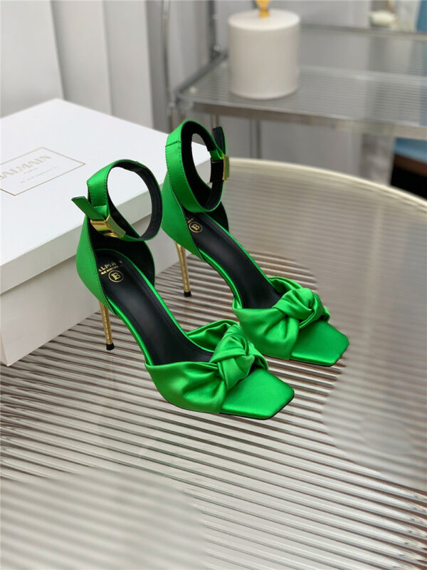 Balmain runway silk heeled sandals