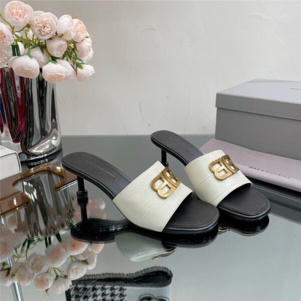 Balenciaga double B buckle stiletto sandals