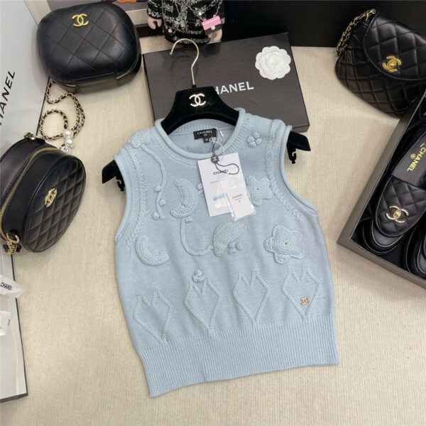 Chanel new hand-crocheted knitted vest